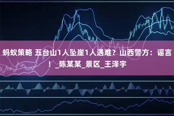 蚂蚁策略 五台山1人坠崖1人遇难？山西警方：谣言！_陈某某_景区_王泽宇